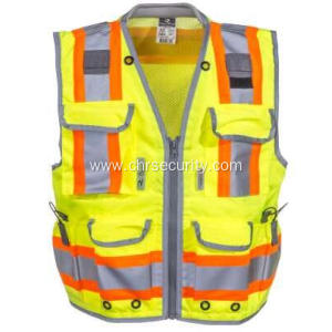 Unisex High Visibility Green Engineer Vest